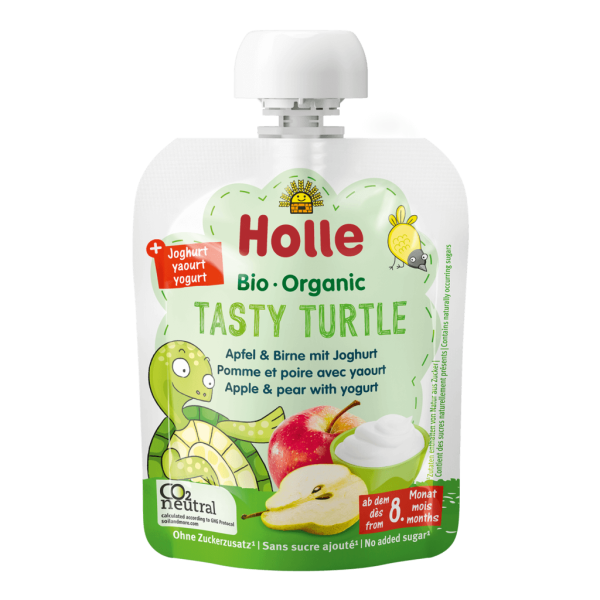 Holle Tasty Turtle – Apple & pear with yogurt Pouch_image1