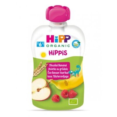 HiPP Hippis Apple Banana Raspberry with Wholemeal Cereal Puree 100 g_image1