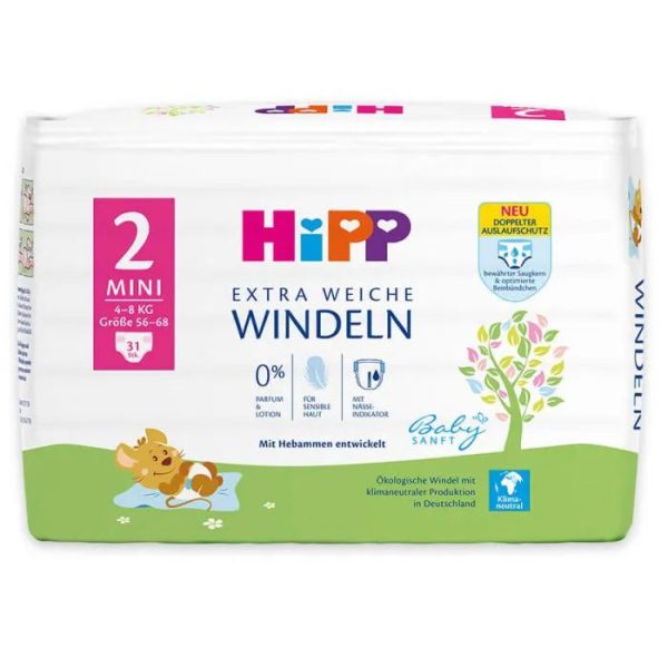 HiPP baby soft extra soft diapers Mini, size 2