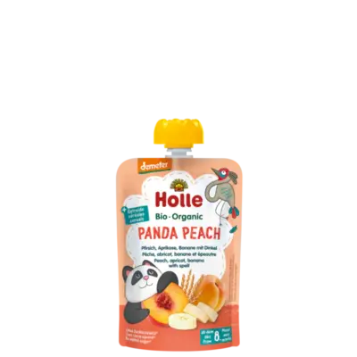 Holle Panda Peach - Pouch peach, apricot, banana with spelt 100 g_image1
