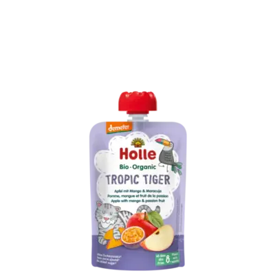 Holle Tropic Tiger - Pouch apple with mango & passion fruit 100 g_image1